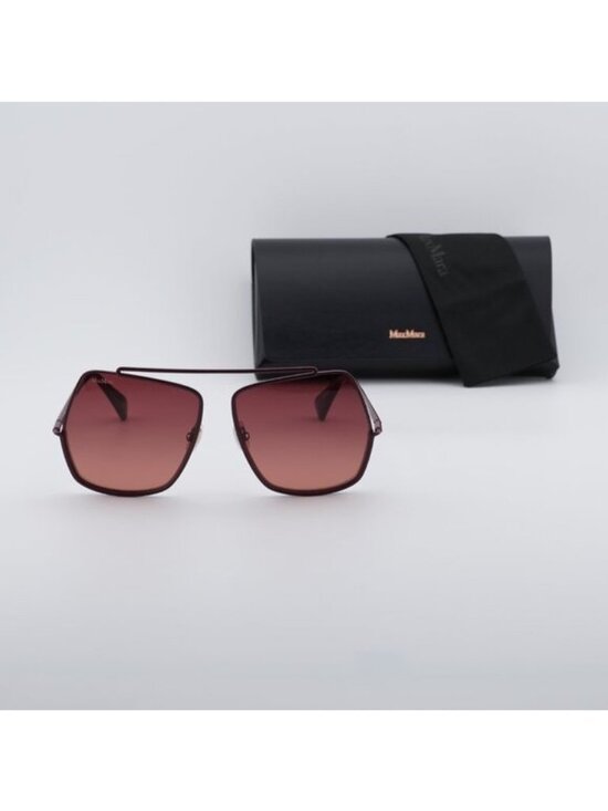 Max Mara ELSAPETITE MM0102 69F Butterfly Sunglasses - Bordeaux/Brown main image 5